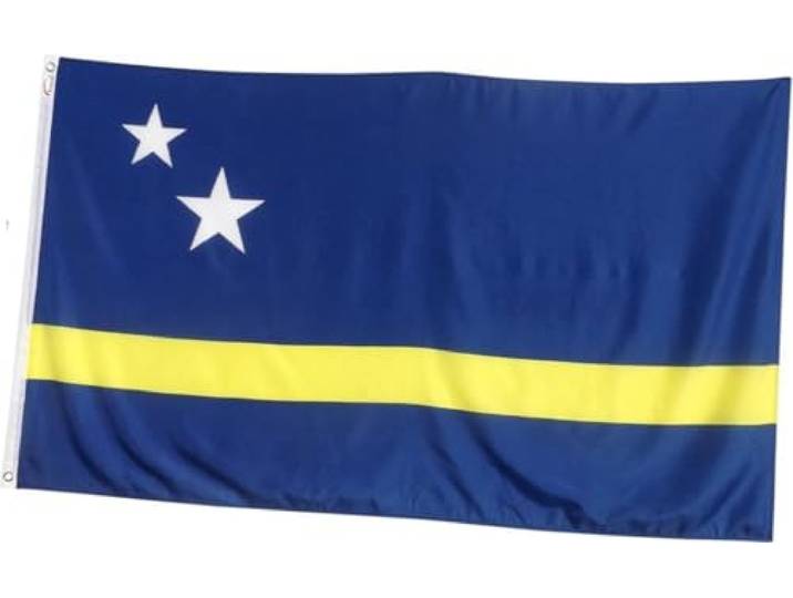 *** Grote Vlag Curaçao - Curaçaose Vlag - 150x90cm - van Heble® ***