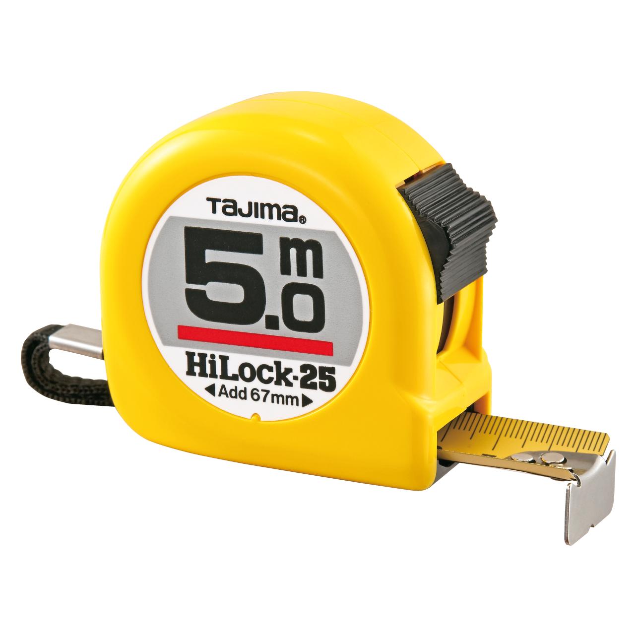 Tajima Båndmål Hi-Lock gul 10,0 m 25mm bånd (10 m) (2707065)