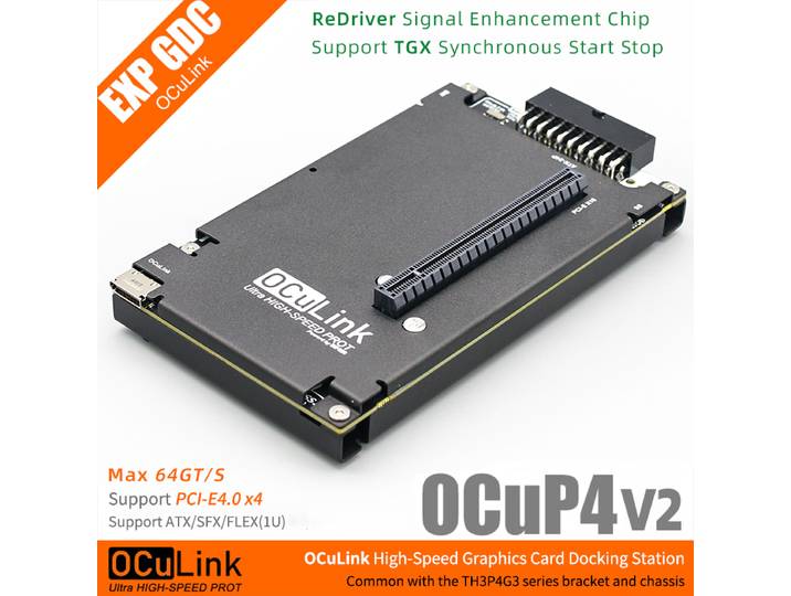 OCuP4V2 OCuLink GPU Dock avec puce ReDriver en option NVME M.2 vers OCulink adaptateur pour ordinateur portable Mini PC vers carte graphique externe
