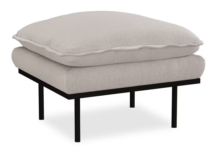 HKliving Hocker Retro Cosy stof - Beige