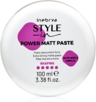 Inebrya Style-In Power Matt Paste pasta mate de styling para cabelo 100 ml. Style-In Power Matt Paste