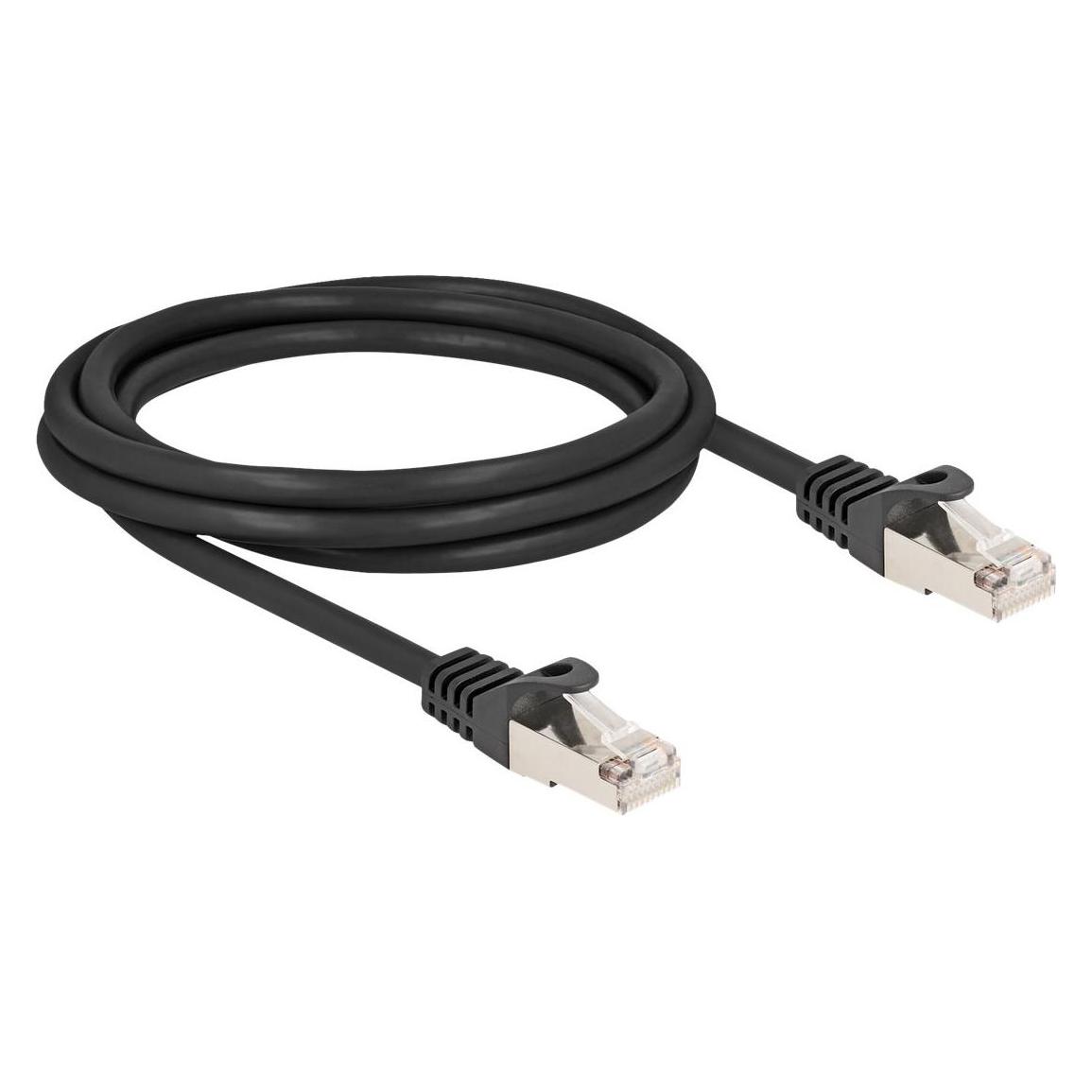 Delock Kabel RJ50 Stecker zu RJ50 Stecker S/FTP 2 m schwarz (S/FTP, 2 m) (80188)