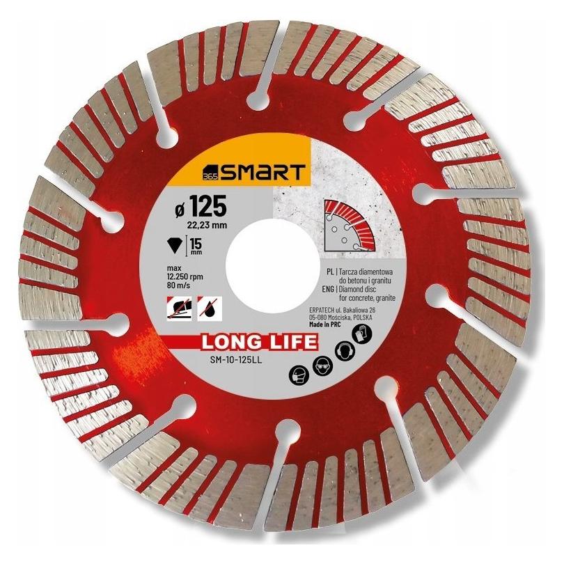 smart 125-mm-Diamanttrennscheibe mit langer Lebensdauer (10-125LL)