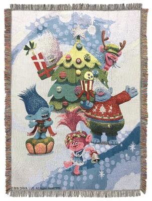 Trolls Holiday Time Woven Tapestry 48X60 by The Northwest in O
