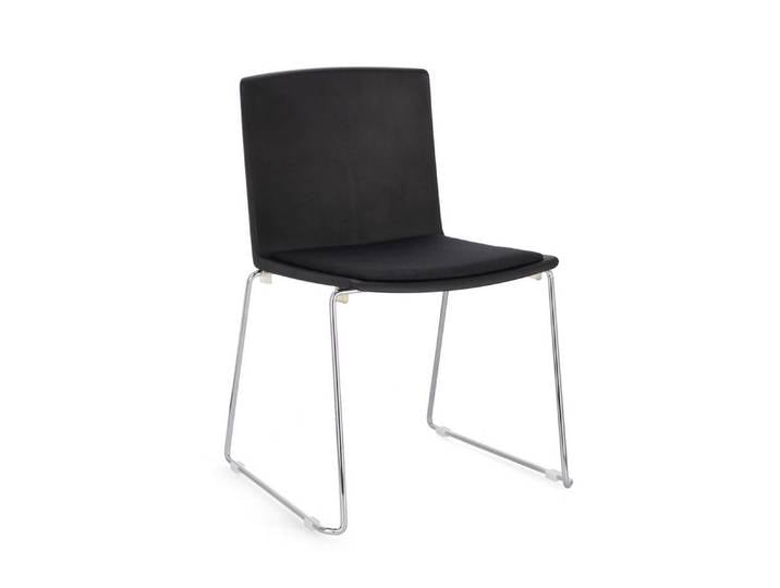 Feeling4Home Stuhl Giulia 4er-Set aus Metall, Silber/Schwarz, Der Stuhl ist stapelbar