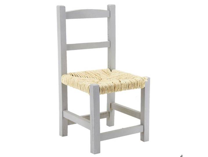Chaise enfant en bois - AUBRY GASPARD - NCE 1240 - Gris - Vintage - 1 place