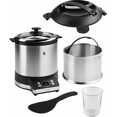 WMF Reiskocher "KÜCHENminis", silber (cromargan matt), B:17,8cm H:21cm T:17,6cm, Reiskocher, mit Lunch-to-go-Box