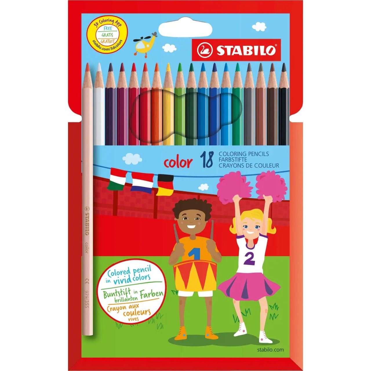 STABILO color Buntstifte farbsortiert, 18 St.