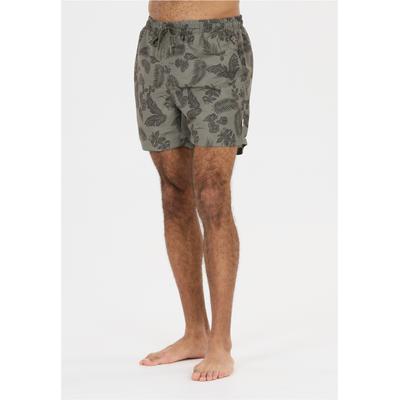 Badeshorts NOU "Fileyer", Herren, Gr. S, US-Größen, grün (dunkelgrau), 95% Polyester, 5% Elasthan, Badehosen Badeshorts, mit schnell trocknendem Innenfutter