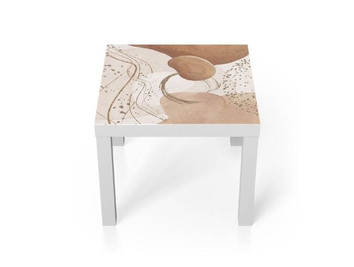 DEQORI Couchtisch 'Erdfarbene Eleganz', Glas Beistelltisch Glastisch modern
