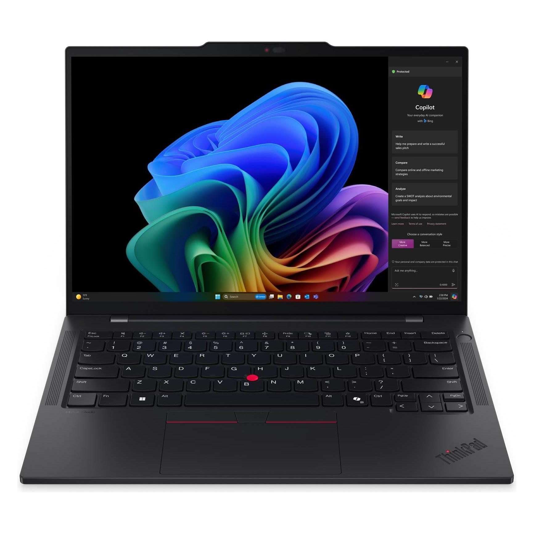 Lenovo ThinkPad T14s Gen 6 (Snapdragon) Copilot+ PC (14", 512 GB, 32 GB, Eng. Int., Snapdragon X Elite X1E-78-100) (21N1)