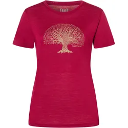 Super Natural, Damen, Sportshirt, W Tree Of Knowledge Tee (XL), Rot