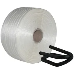KK Verpackungen 19 mm Textil gewebt Umreifung Set Umreifungsband Phosphatiert Metallklemmen