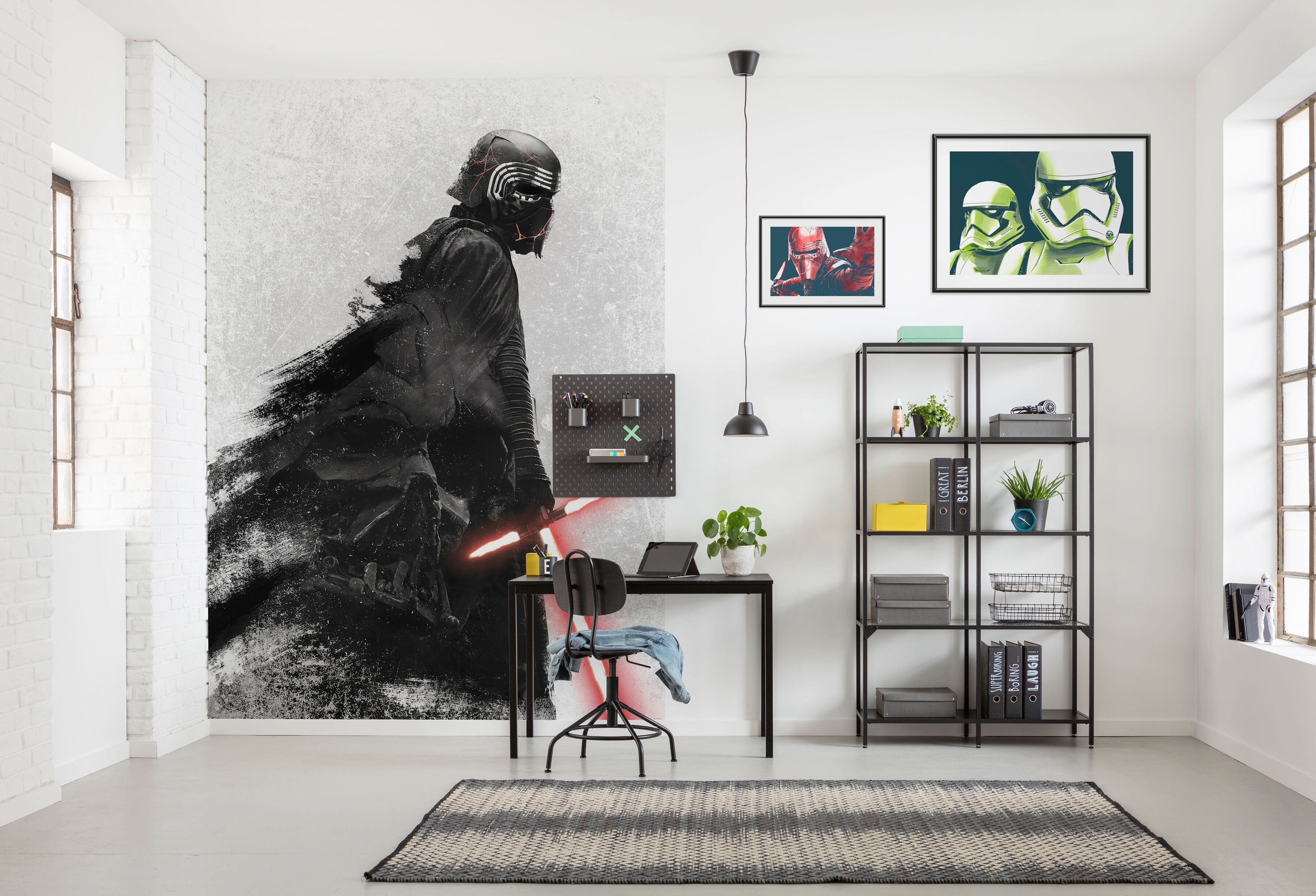 Bild KOMAR "Star Wars Faces Stormtrooper", bunt (farbe bild(er): bunt), B:40cm H:30cm, Holz, Papier, Bilder, Bild, Wandbild zur Dekoration im Kinderzimmer - ohne Rahmen farbe bild(er): bunt B/H/T: 40cm x 30cm, Star Wars, 1 Stk.