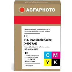 Agfaphoto, Druckerpatrone, kompatibel mit  302 mehrere Farben