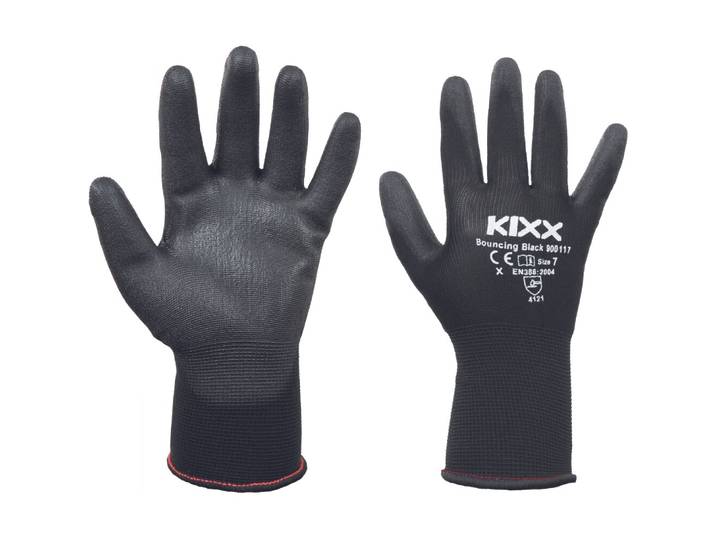 Kixx handschoen bouncing black maat 7