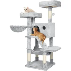 Feandrea Meow (135 cm, Grau, Weiss), Katzenbaum