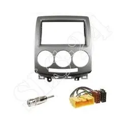 Autoradio 2-DIN Einbaurahmen Radioblende + Adapter Einbauset Mazda 5 von 2006...