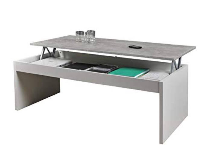WEBER INDUSTRIES Darwin Couchtisch, Weiß – Beton