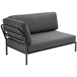 Loungeelement Level Houe Gestell dunkelgrau, Polster grau, Designer Henrik Pedersen, 140x82x95 cm