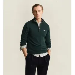 Gant für Herren. 87313 Pullover aus Schafwolle mit grünem Reißverschluss am Kragen (S), Lässig