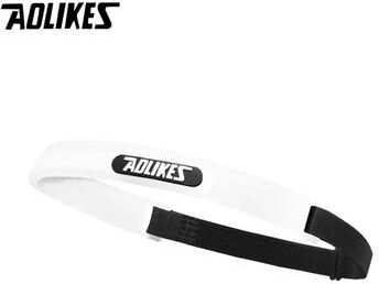 Inspire Select Adjustable Silicone Sweat Headband Elastic Sports Sweat Band For Running, Cycling, Yoga, Tennis & Fitness white