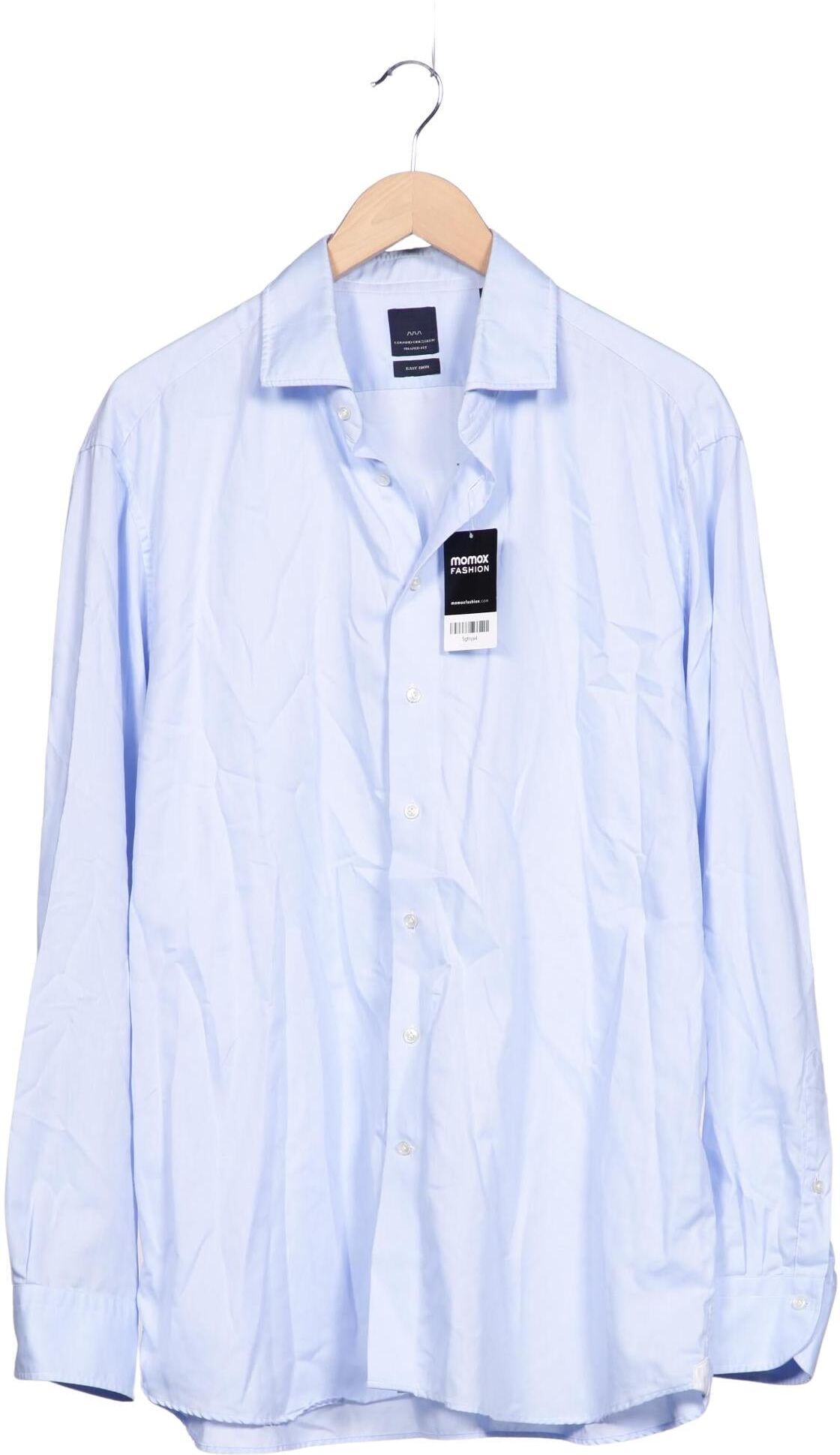 Eduard Dressler Herren Hemd, Hellblau, Gr. 45, Baumwolle - Second Hand