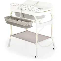 Babyshoppen Babywickeltisch mit Badewanne 2 in 1 Garda, klappbar, Rollen, Gurt
