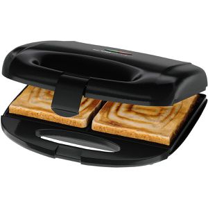 Clatronic Sandwichmaker ST 3814, 820 Watt, Kunststoff, schwarz, für 2 Sandwiches