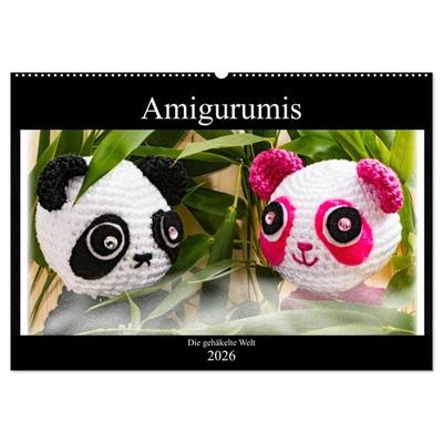 Amigurumi - Die gehäkelte Welt (Wandkalender 2026 DIN A2 quer), CALVENDO Monatskalender