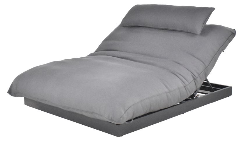 HOME DELUXE Sonnenliege EMELIA - Aluminium, 175 x 135 x 40 cm | Extra Liegekomfort