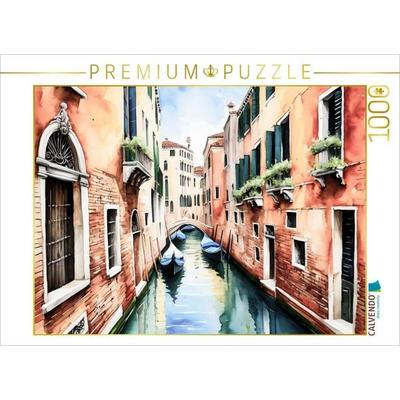 CALVENDO Puzzle Kanal in Venedig | 1000 Teile Lege-Größe 64x48cm Foto-Puzzle für glückliche Stunden