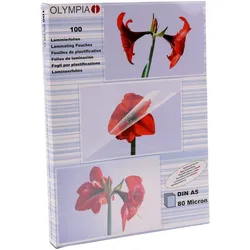 OLYMPIA Laminierfolien glänzend 80 mikron A5