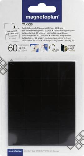 Magnetoplan Magnetplatte (L x B x H) 20 x 20 x 0.75mm quadratisch 60 St. 15502