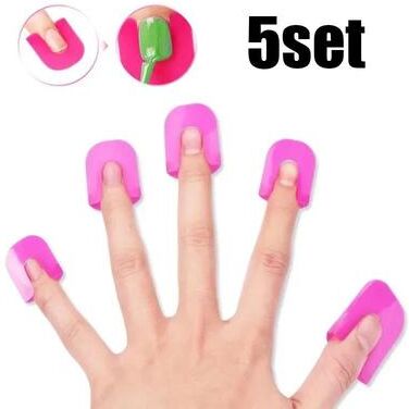 Useful Little Things Reusable Nail Polish Finger Protector Guard Set (1, 3, Or 6 Sets) 5 Sets