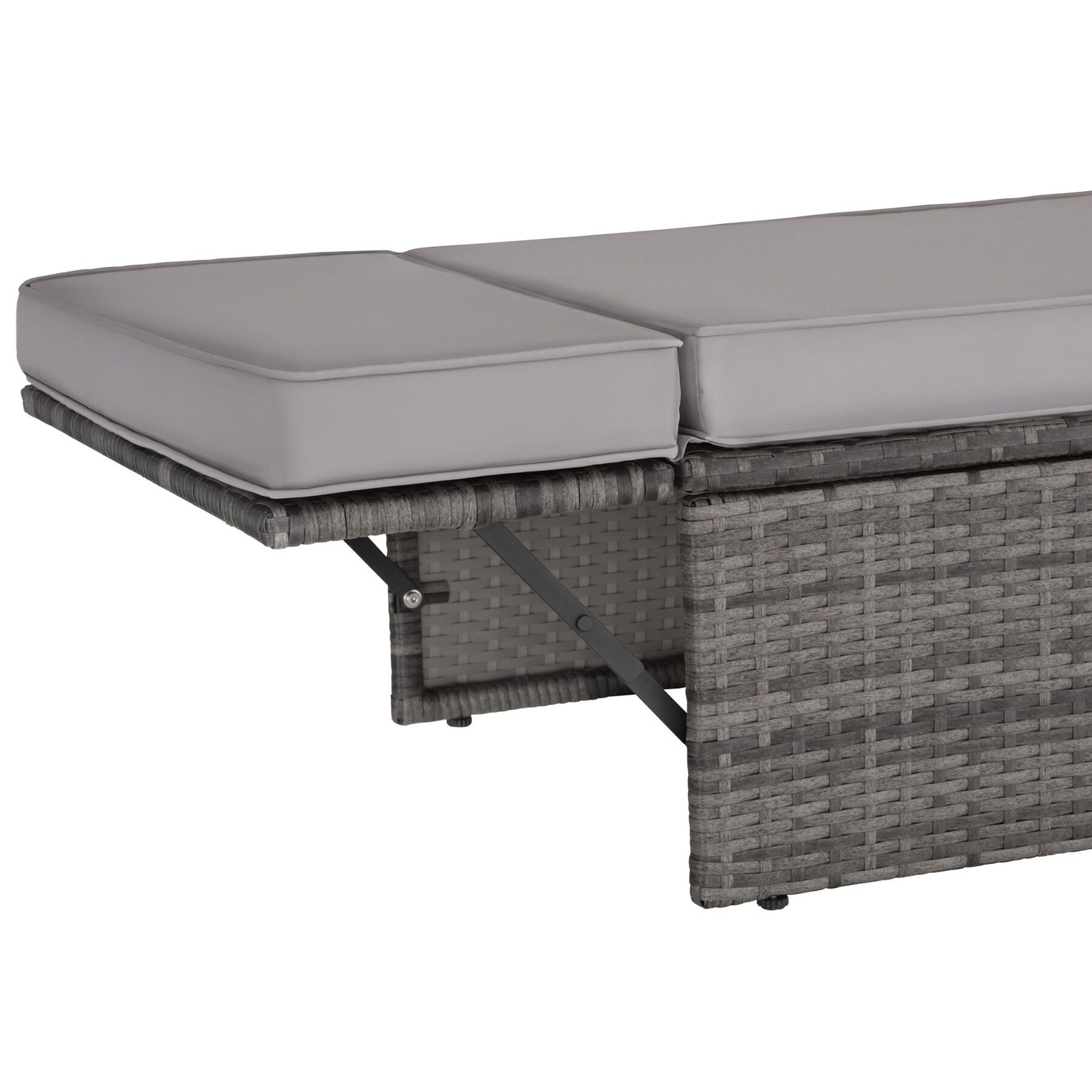TecTake Wicker loungesofa Corfu - grijs