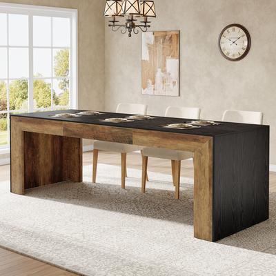 YUZHOU Dining Table for 6-8 People, 78.7-Inch Rectangular Kitchen Table