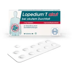 LOPEDIUM T akut bei akutem Durchfall Tabletten 10 St