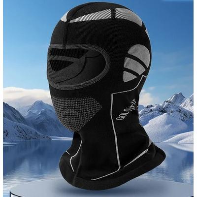 Uplift Essentials Thermal Balaclava Full Face Mask For Winter Sports, Cycling, And Skiing black Gray