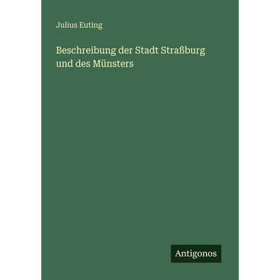 Beschreibung der Stadt Straßburg und des Münsters, Taschenbuch von Julius Euting, Antigonos Verlag, 978-3-563-94904-7