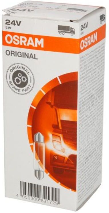Ams-Osram Glühlampe Sekundär OSRAM C5W Standard 24V, 5W, 10 Stück