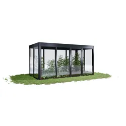 SunElements Design Gewächshaus SunCasa Infinity mit Photovoltaikdach 4.2 anthrazit-metallic, Wand/Dach: 6mm Acrylglas klar