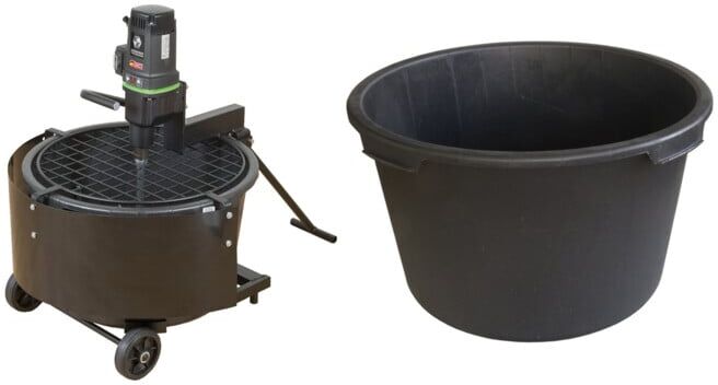 Set Eibenstock Mobile Mischstation Automix 1801 + Mischkübel für Automix 1801 (65 l)