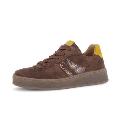 Sneaker GABOR "Sneaker low", Damen, Gr. 42,5, braun, Schuhe Sneaker