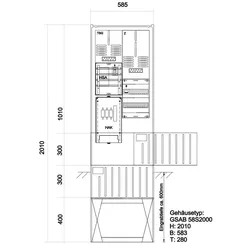 GSAB Elektrotechnik Zähleranschlußsäule 48.00.1P1HSAV2