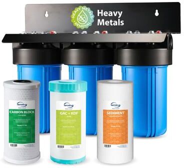 iSpring WGB31B-KS Whole House Water Filter System, Reduces Heavy Metals, Lead, Chlorine, Chloramine, Sediments
