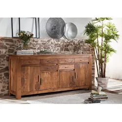 Sideboard Akazie 200x45x90 hellbraun lackiert SHAMAN #41