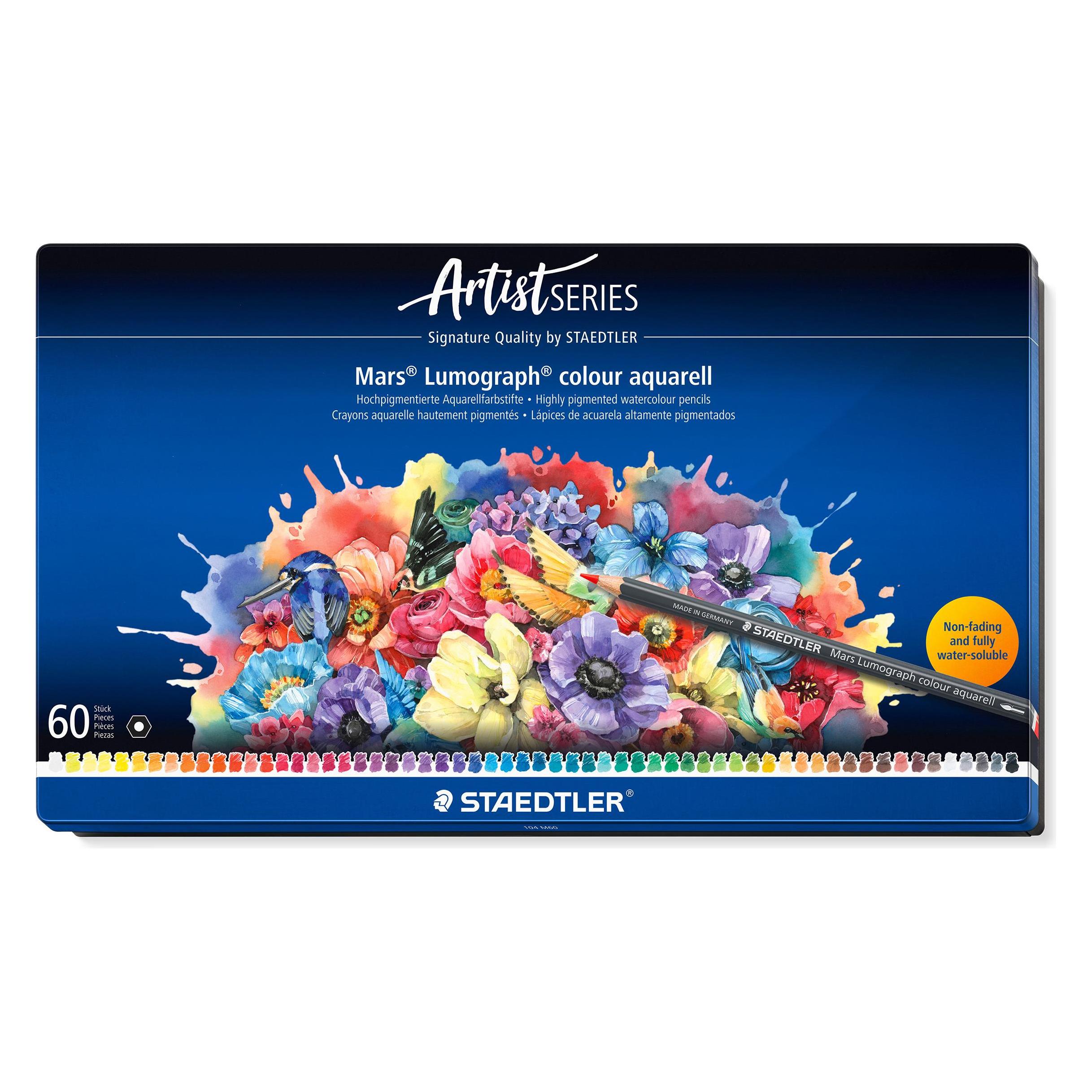 Staedtler Aquarellfarbstifte wasservermalbar (60x) (104 M60)