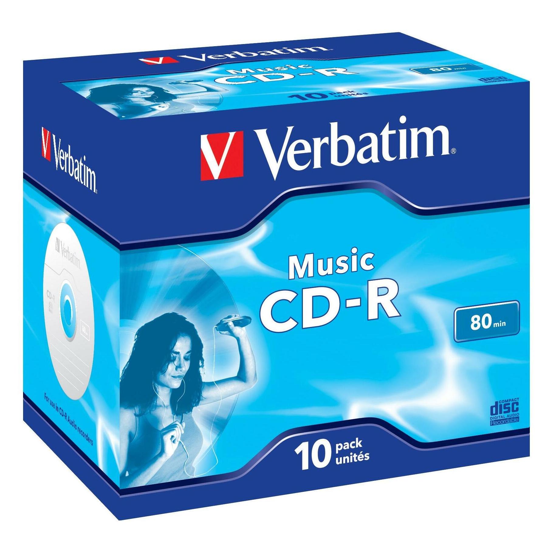 Verbatim Audio CD-R, 700MB/80Min, 16x (10x) (43365)