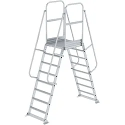 Munk, Leiter + Gerüst, Überbrückung 70° 8 Stufen (Gerüst, 190 cm)